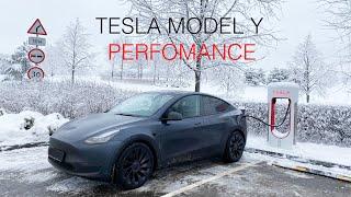 TESLA MODEL Y PERFOMANCE - реальный запас хода зимой