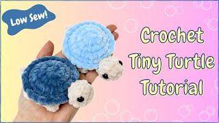 Easy Quick Crochet Baby Turtle/ Tortoise (Step by Step) | Free Amigurumi Animal Pattern - Low Sew!