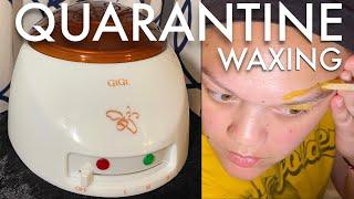 GiGi WAX REVIEW | Using hard wax for the first time at home | waxing eyebrows