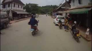 Phommatha Rd. on Bike. Luang Prabang, Laos (Sep. 2010)