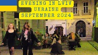 【4K】Ukraine 2024 - The nightlife of Lviv in September 2024! 