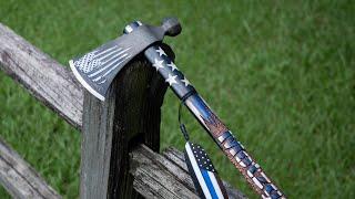 Thin Blue Line Tomahawk - Commissioned Fine Art by Cornelius Creations