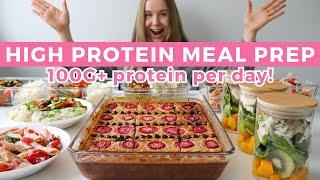 Healthy & High protein Meal Prep & Grocery Haul | 100G+ protein per day!