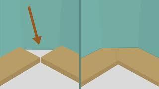 Laying parquet in a corner? How to join 2 boards in a 3-sided corner