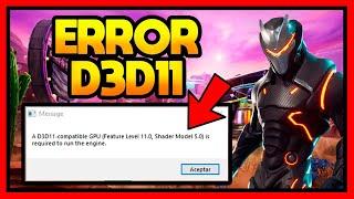 ERROR FORTNITE A D3D11 COMPATIBLE GPU