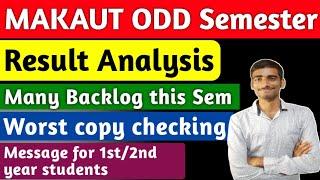 Makaut ODD Sem result analysis Worst copy checking  Important message for 1st/2nd year #makautexam