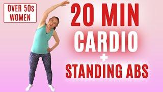 20 Minute Cardio and Standing ABS Workout For Women Over 50 - Lively Ladies