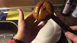 How to cut sweet buns with a bread knife DIY