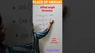 maths allied angle formulas @placeofmeraki #shorts #youtubeshorts #shortvideo #viral #trending