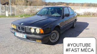 BMW 525 TDS E34 ENTRE LES MAINS D'UN PILOTE CHEVRONNÉ EN DRIFT @fastmeca8889