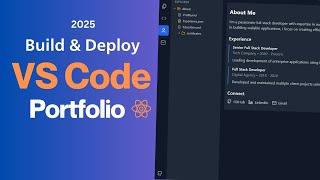 I Built  VS Code into a Portfolio! (React + Framer Motion +TypeScrip + Tailwind CSS )