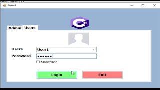 C# Login Form with Multiple Users & Permissions with SQL Server | C# Tutorial with source code