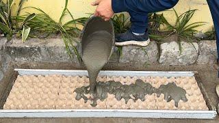 Amazing Ideas From Cement And Egg Trays / Make Garden Flower Pots Easily