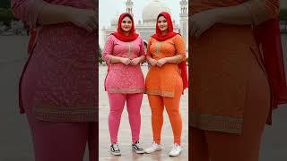Dubai Princesses Radiate Beauty Outside a Mosque #dubaiprincess #dubaiprincessmahra #shorts #dubai