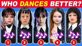 Who Dances Better? Wednesday Dance Edition  Salish Matter, Like Nastya, Jenna Ortega, Payton Delu