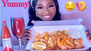 Giant Prawns with Chips & rice | Mukbang | Londy Dlomo