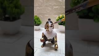 Laddu gopal ji ka makeover  #diy #acrylicpainting #krishna #youtubeshorts #viralvideo #shorts
