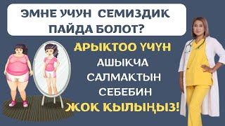 Ашыкча салмактын себеби эмнеде? Арыктоо үчүн алгач көйгөйдүн себебин жок кылыңыз...