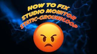 HOW TO FIX STUDIO MONITOR STATIC-GROUND LOOP!!! usb interface/subwoofer