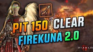 Best Fire Build PIT150 Solo Clear Firekuna 2.0 - S5 DIablo 4