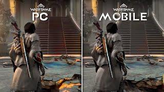 Warframe Mobile vs PC Graphics, Details and Physics Comparison