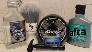 Razorock baby smooth:abysso cream&splash: shaveX blade: ds cosmetic  marble silk smoke brush