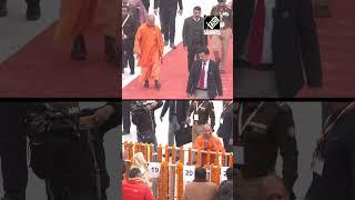 UP CM Yogi Adityanath reaches Ayodhya for Ram Mandir ‘Pran Pratishtha’