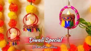 Diwali Special Craft || Diwali Decoration Ideas || Beautiful candle Stand Making Idea || Diya Stand