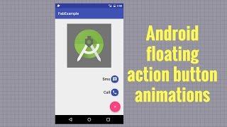 Android floating action button animations