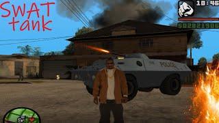 Как угнать и сохранить бронетранспортёр спецназа. SWAT tank GTA San Andreas. БТР