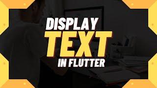 How to display Text in Flutter App  || Text Widget Flutter