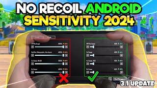 Best Customised 2024 Zero Recoil Sensitivity for Android & IOS | Update 3.1| BGMI & PUBG MOBILE