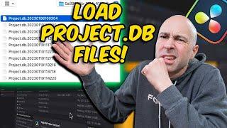 How to RESTORE, LOAD & READ a PROJECT.DB File in DaVinci Resolve 18