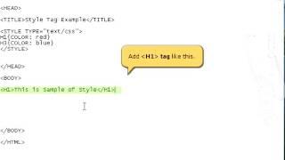 html style tags // style and div tags //color defined inside the div tag.