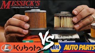 Napa Filters VS Kubota Filters - Do you need OEM filters?