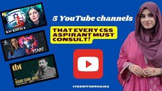 5 YouTube channels that help in clearing CSS in first attempt| CSS/PMS| Current Affairs| Dr Hajra