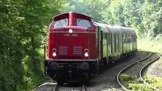 Diesellok V100 und Dampflok 023 058-1 Verein für Historische Bahnen Crailsheim 08.04.2024 10:50