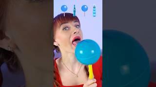 ASMR Blue Giant Gummy Lollipop, Sour Candy Drink #mukbang