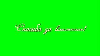 Футаж на зеленом фоне Спасибо за внимание!