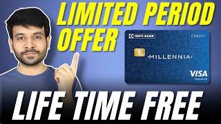 BIG GOOD NEWS: HDFC Millennia Credit Card LIFETIME FREE For ALL