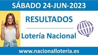 Resultado del sorteo Loteria Nacional del sabado 24 de junio de 2023