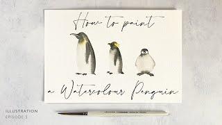 How to Paint a Watercolour Penguin