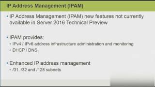 Windows Server 2016 - New features in IPAM