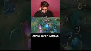 EARLY GAME ALPHA DAMAGE  #mobilelegends #mlbb #shorts