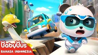 Keselamatan Gempa Bumi di Jalan | Tim Penyelamat Super | Kartun Anak | BabyBus Bahasa Indonesia