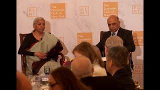 Smt Nirmala Sitharaman's Question & Answer Session at 'The Economic Club of New York'