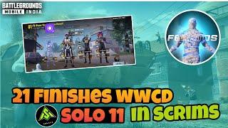 21 Finishes WWCD in @AslaaaEsports | Solo 11 Finishes Domination by NEW Team| BGMI | FeartosXD