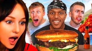 Freya Reacts to SIDEMEN WORLD'S HARDEST FOOD CHALLENGE