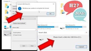 How To Fix USB Error Please Insert a Disk Into UBB Drive | Unable to format