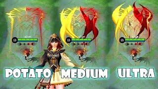 Lunox Eyes of Eternity Epic Skin in Different Graphics Settings Mobile Legends Bang Bang
